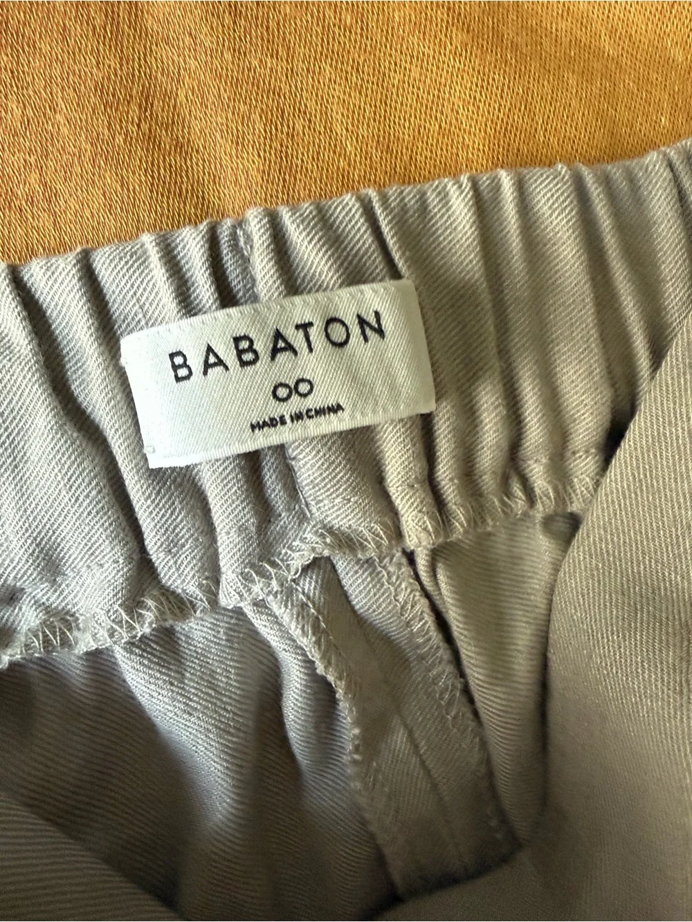 Babaton Light Beige Women's Linen-Blend Straight Chinos